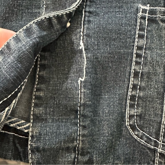 Live A Little women's jean jacket size large, pit to pit 21", length 22" - Picture 3 of 5